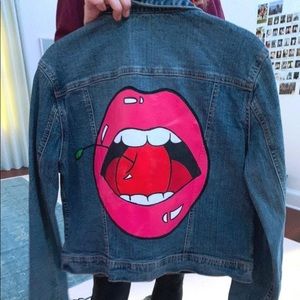 denim painted jacket